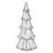 Haute Decor 14" Silver Pre-Lit Mercury Glass Christmas Tree